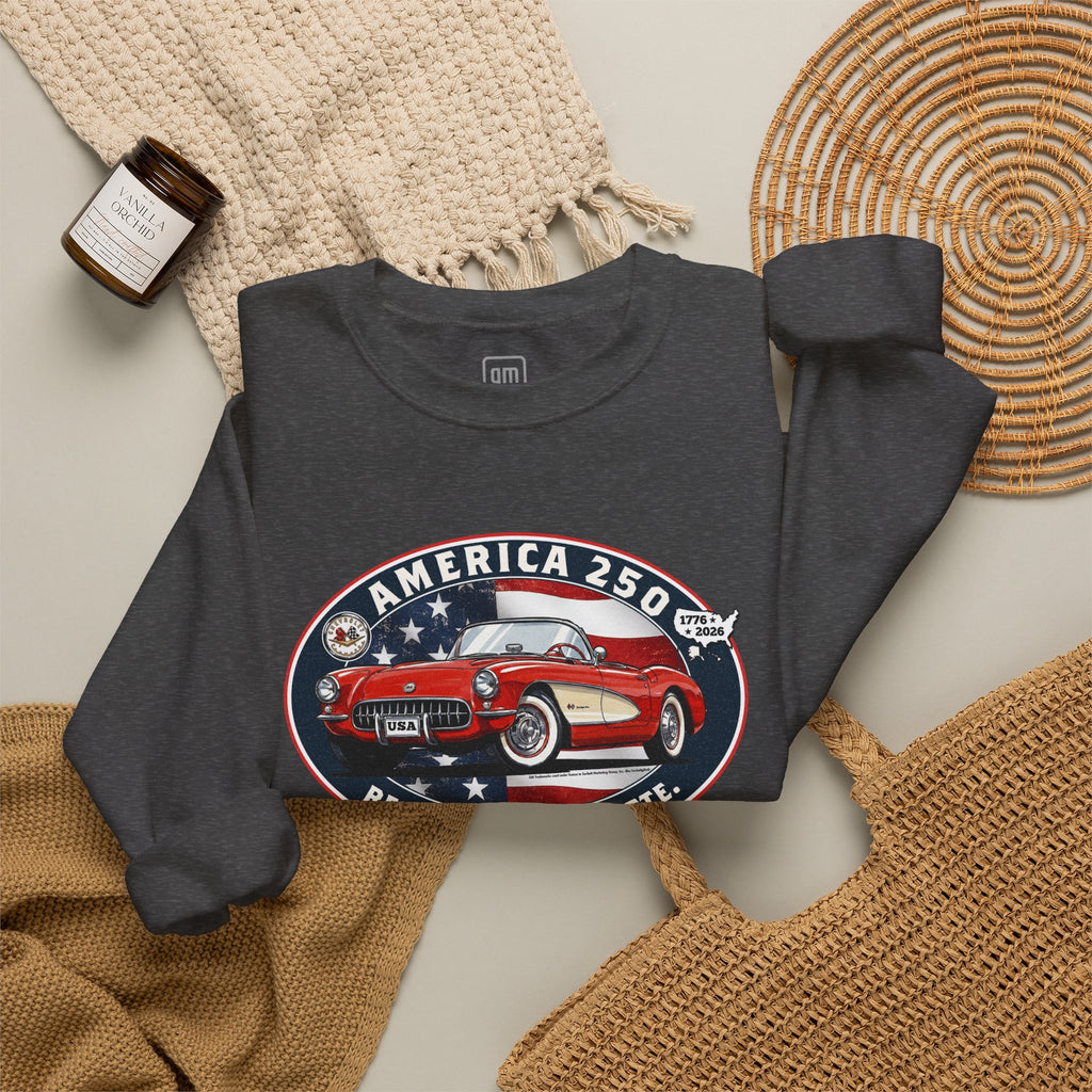 Corvette America 250 "Red. White. Corvette." Premium C1 Oval Graphic Crewneck Sweatshirt