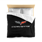 Corvette C6 Black Microfiber Duvet Cover – Sleek Style for Car Lovers