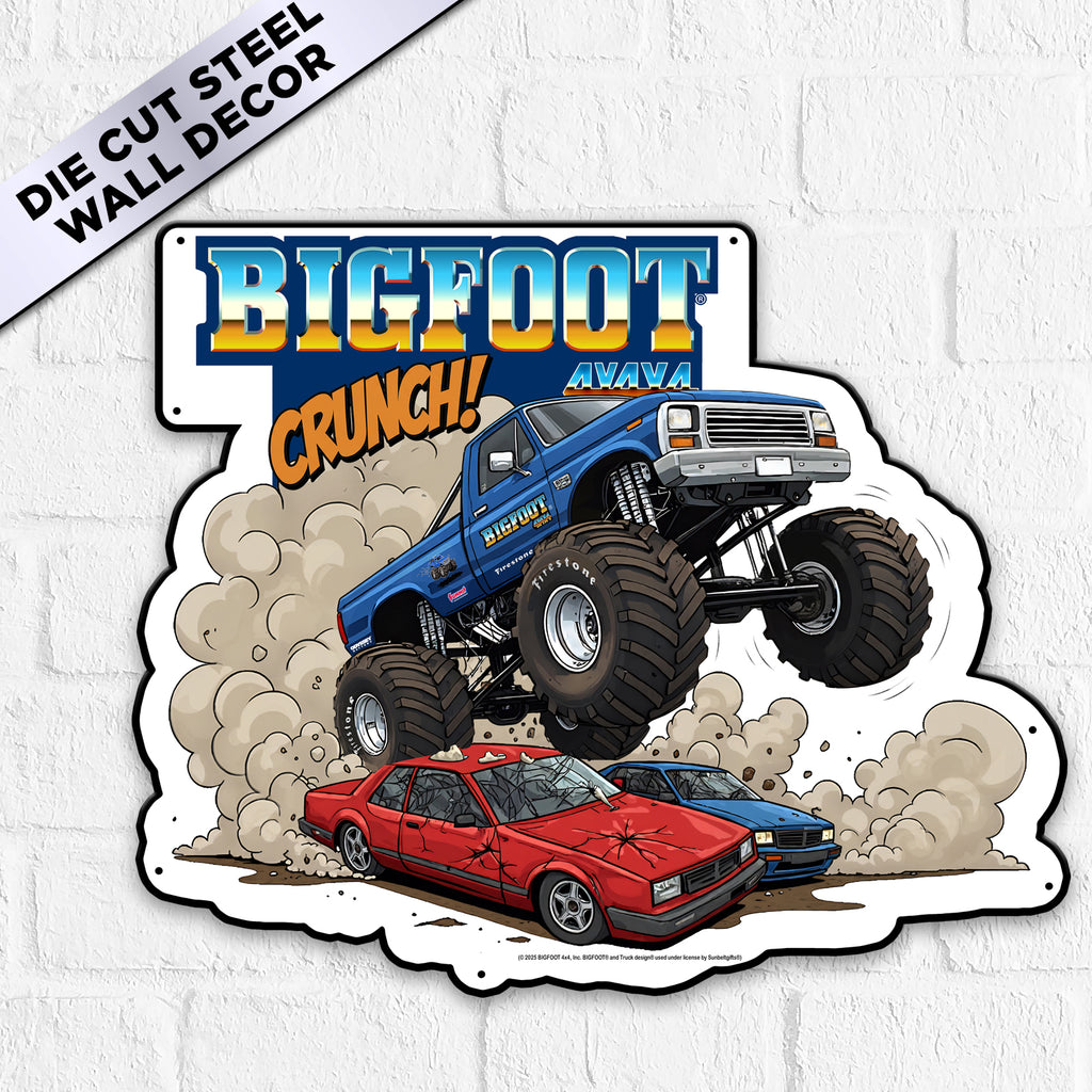 BIGFOOT® 4x4 USA-Made Die Cut Steel Wall Décor – Crunch! The Original Monster Truck-Available in 2 Sizes