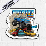 BIGFOOT® 4x4 USA-Made Die Cut Steel Wall Décor – Vroom Crush! The Original Monster Truck (Available in 2 Sizes)