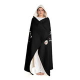 C1-C6 Corvette Collector's Hooded Blanket – Solid Black Background & Sherpa Fleece, Built for the Drive, Styled for the Chill, 2 Sizes