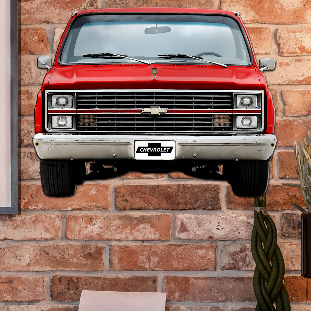 1983 Chevrolet C10  Truck Front-End Metal Wall Decor — Made in US, Available in 2 sizes