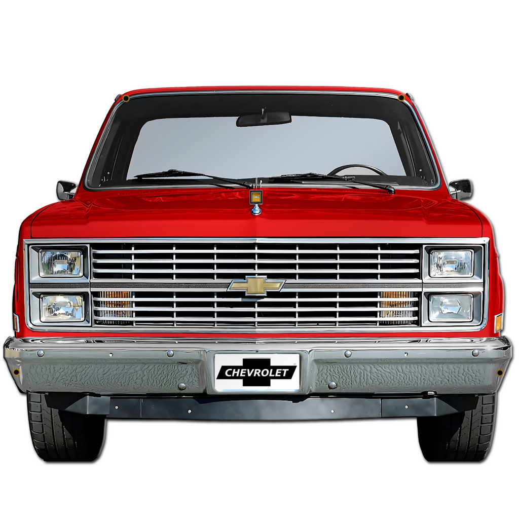 1984 Chevrolet C10 Front-End Metal Wall Decor — Made in USA, Available in 2 sizes