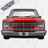 1987 C10 Truck Front-End Metal Wall Decor — Made in US, Available in 2 sizes