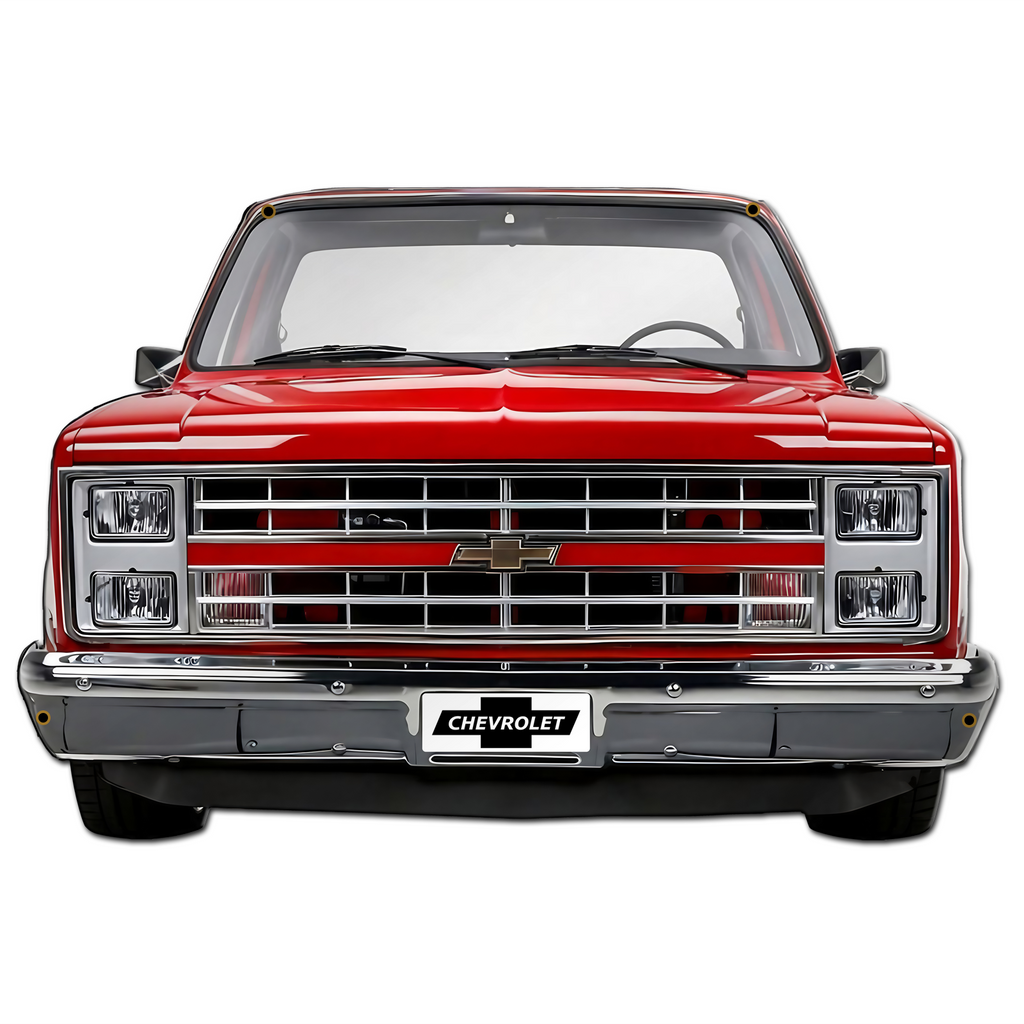1987 C10 Truck Front-End Metal Wall Decor — Made in US, Available in 2 sizes