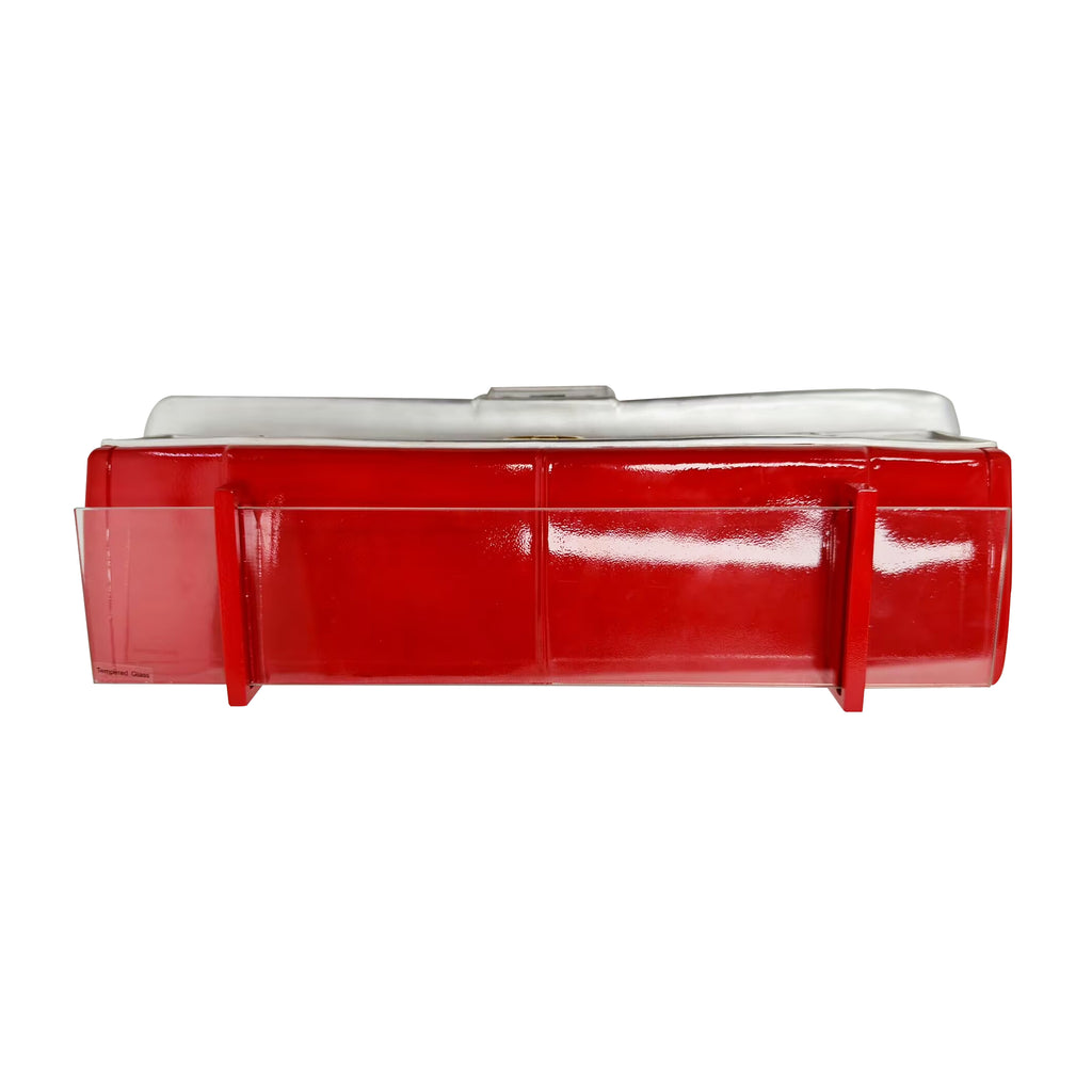 Sunbeltgifts 1985 Chevrolet C10 Truck Wall Shelf, Red, 19.30x5.70x8.10 inches, Tempered Glass, Battery Powered LED Headlights, Car Enthusiast Gift, Classic Truck Decor, Chevy Collector Item
