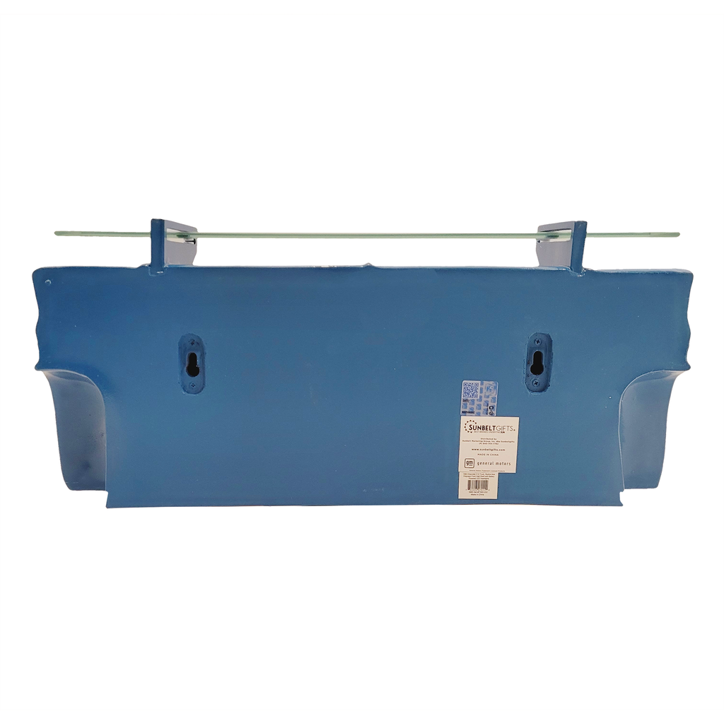 Sunbeltgifts 1985 Chevrolet C10 Truck Wall Shelf, Skyline Blue, 19.30x5.70x8.10 inches, Tempered Glass, Battery Powered LED Headlights, Car Enthusiast Gift, Classic Truck Decor, Chevy Collector Item