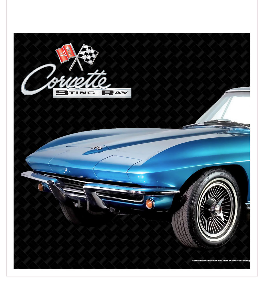 C2 Corvette Ceramic 4x4 inch Coaster Blue, Made in the USA