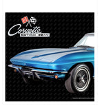 C2 Corvette Ceramic 4x4 inch Coaster Blue, Made in the USA