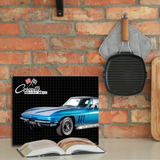 C2 Corvette Glass Cutting Board, Blue, 12"x15" Tempered Glass, Made in the USA