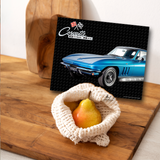 C2 Corvette Glass Cutting Board, Blue, 12"x15" Tempered Glass, Made in the USA