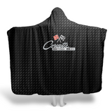 C2 Corvette Hooded Blanket – Carbon Background & Sherpa Fleece, Built for the Drive, Styled for the Chill, 2 sizes