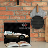 C4 Corvette Glass Cutting Board, Gold, 12"x15" Tempered Glass, Kitchen Essential, Made in the USA