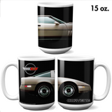 C4 Corvette 15oz Ceramic Mug Gold, Perfect for Corvette Fans, Made in the USA