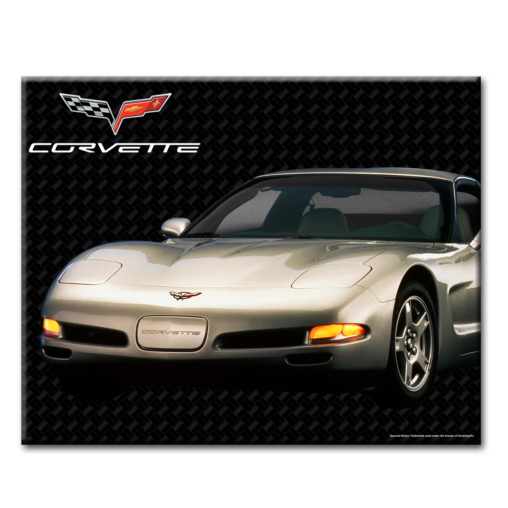 C5 Corvette Glass Cutting Board,Gold, 12"x15" Tempered Glass, Made in the USA