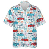 C5 Corvette Men's Multicolor Short Sleeve, Regular Fit, Button-Down Casual Summer Shirt
