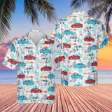 C5 Corvette Men's Multicolor Short Sleeve, Regular Fit, Button-Down Casual Summer Shirt