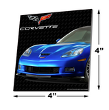 C6 Corvette Ceramic 4x4 inch Coaster Blue, Made in the USA