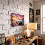 Corvette C2 Americana Highway Canvas Wall Art