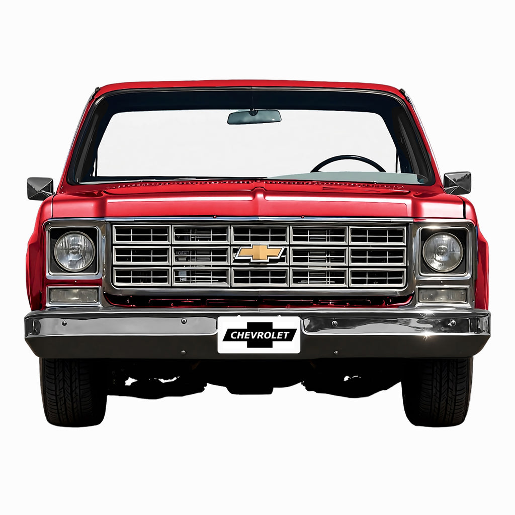 1979 C10 Truck Front-End Metal Wall Decor — Made in USA, Available in 2 sizes and 4 Colors