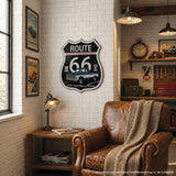 1987 Chevrolet C10 Blue and White Two Tone Route 66 100th Anniversary Die Cut Shield USA Made Metal Sign- Available in 2 sizes