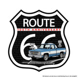 1987 Chevrolet C10 Blue and White Two Tone Route 66 100th Anniversary Die Cut Shield USA Made Metal Sign- Available in 2 sizes