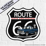 1987 Chevrolet C10 Dark Blue Route 66 100th Anniversary Die Cut Shield USA Made Metal Sign- Available in 2 sizes (Copy)