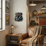 1987 Chevrolet C10 Dark Blue Route 66 100th Anniversary Die Cut Shield USA Made Metal Sign- Available in 2 sizes (Copy)
