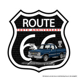 1987 Chevrolet C10 Dark Blue Route 66 100th Anniversary Die Cut Shield USA Made Metal Sign- Available in 2 sizes (Copy)