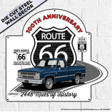 1987 Chevrolet C10 Dark Blue Route 66 100th Anniversary Die Cut USA Made Metal Sign- Available in 2 sizes (Copy)