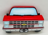 Chevrolet C10 Red Front Grill Wall Mounted 6 Hook Key Rack Recessed Brackets for Easy Installation