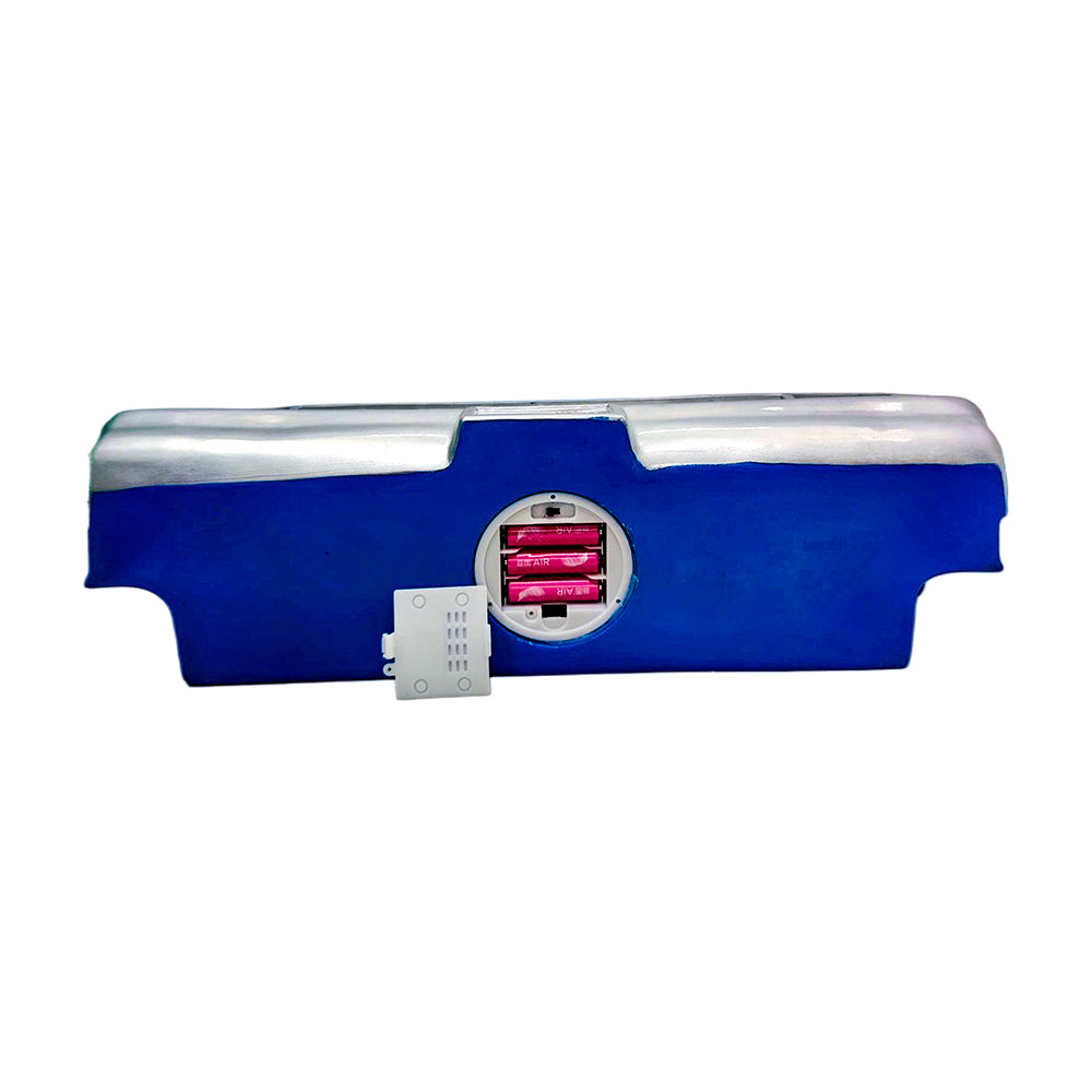 Sunbeltgifts 1985 Chevrolet C10 Truck Wall Shelf, Skyline Blue, 19.30x5.70x8.10 inches, Tempered Glass, Battery Powered LED Headlights, Car Enthusiast Gift, Classic Truck Decor, Chevy Collector Item