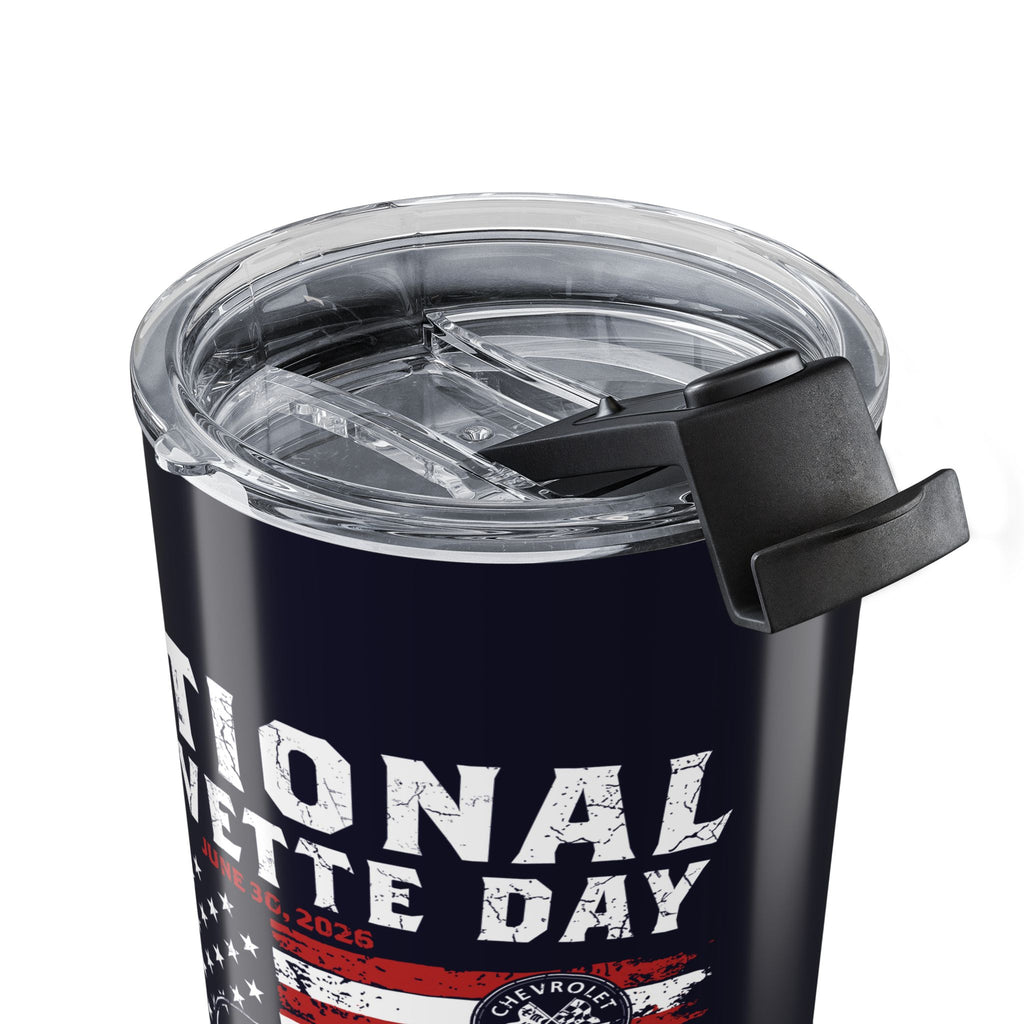 Limited Release 2026 National Corvette Day – 20oz Tumbler (Red, White, Navy) – Collector Car Enthusiast Gift, Automotive Collector's Drinkware, Car Lover's Present