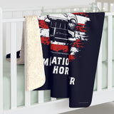2026 National Corvette Day Limited Edition Sherpa Fleece Blanket – 50" x 60" Available in Navy and Gray
