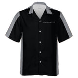 C6 Chevrolet Corvette Hawaiian Shirt Black and Machine Silver Metallic Color Block Men's Short Sleeve Button-Up Casual Camp Shirt