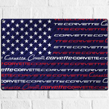 Corvette Script USA Flag Design 18
