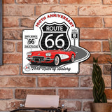 C1  Corvette Route 66 100th Anniversary Metal Sign –  Available in 2 Sizes
