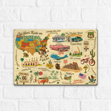 Legends of Route 66  with Mascots USA Made 22 Gauge 18 x 12 Metal Wall Decor– Sunbeltgifts® 100th Anniversary Edition