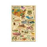Legends of Route 66  with Mascots USA Made 22 Gauge 12 x 18 Metal Wall Decor– Sunbeltgifts® 100th Anniversary Edition