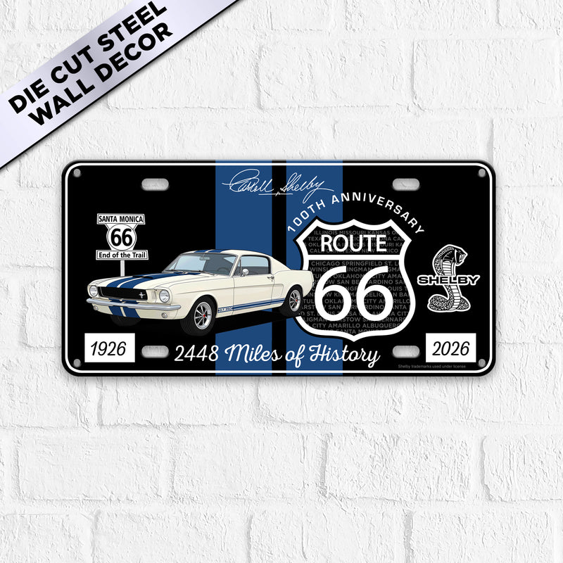 Route 66 100th Anniversary Metal 12"x 6" Wall Decor – Carroll Shelby GT350 Edition