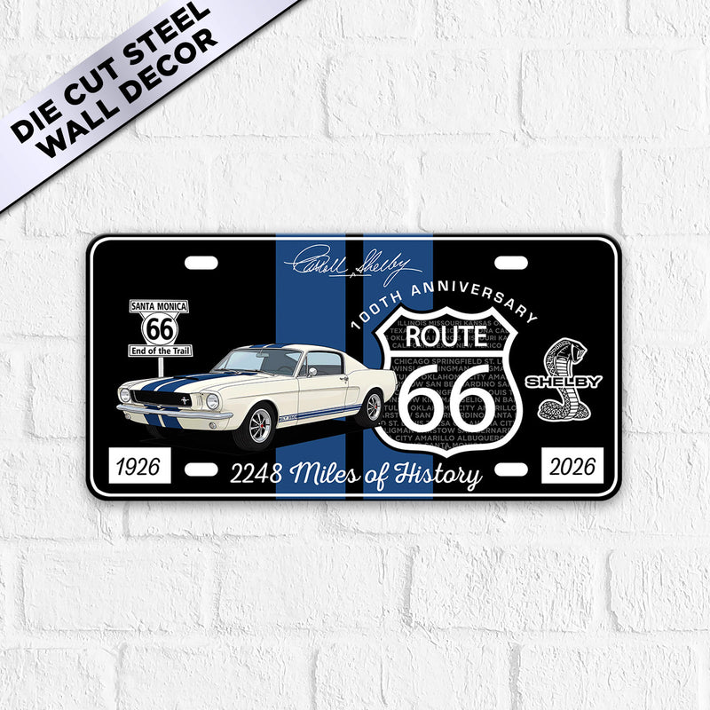 Route 66 100th Anniversary Metal 12"x 6" Wall Decor – Carroll Shelby GT350 Edition