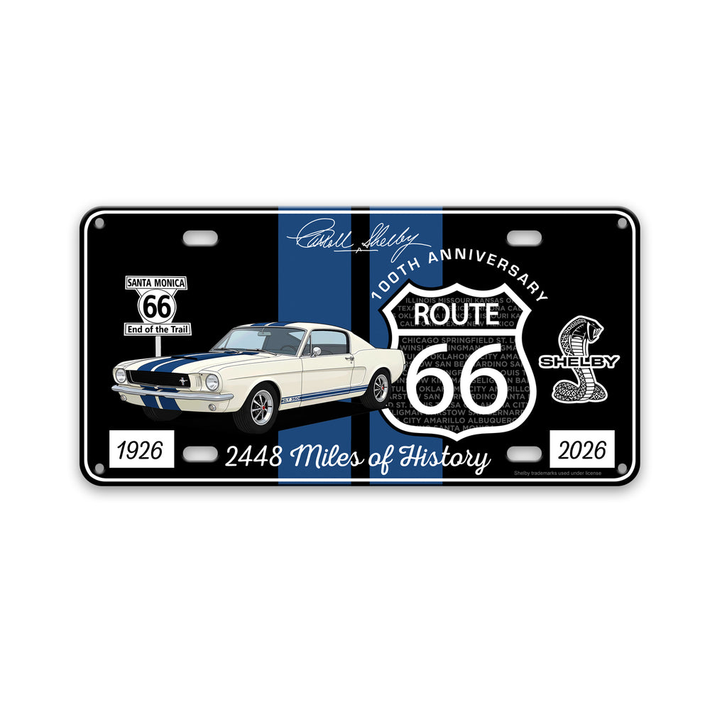 Route 66 100th Anniversary Metal 12"x 6" Wall Decor – Carroll Shelby GT350 Edition