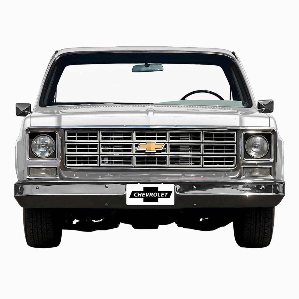 1979 C10 Truck Front-End Metal Wall Decor — Made in USA, Available in 2 sizes and 4 Colors