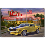 Camaro Z28 18"x12" Metal Wall Decor – Vintage Muscle Car Premium Aluminum Wall Art, Classic Muscle Car Decor for Garage, Man Cave, Bar, or Home