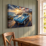 Corvette C2 Pacific Coast Highway Canvas Wall Art