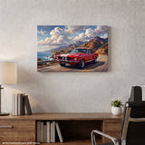 Carroll Shelby GT500 Canvas Wall Art, Red Coupe, Pacific Coast Highway