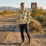 Legends of Route 66 100th Anniversary Retro Travel Long Sleeve Tee, Men's Graphic Top, Americana Apparel, Perfect Gift for Road Trip Lovers