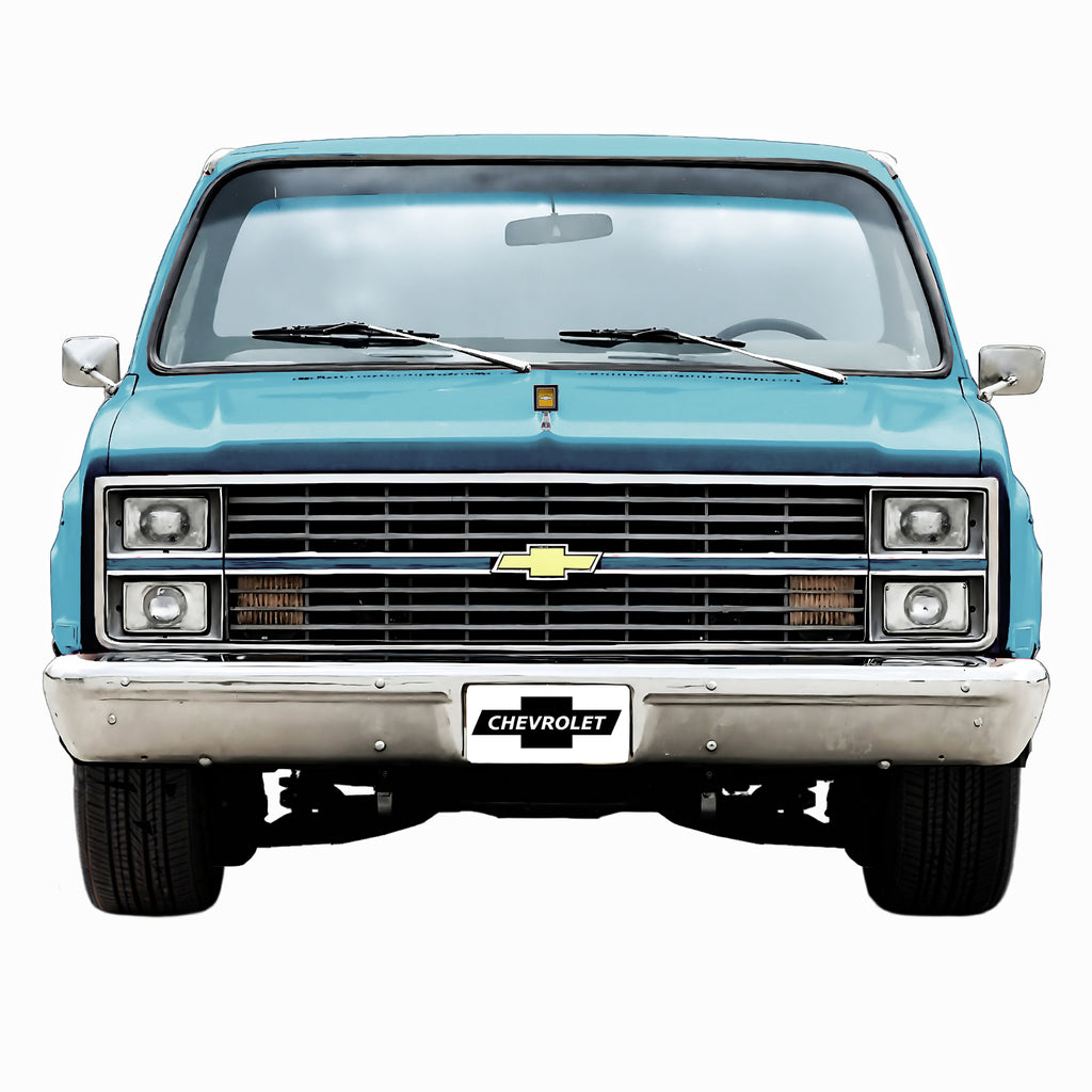 1983 Chevrolet C10  Truck Front-End Metal Wall Decor — Made in US, Available in 2 sizes and 4 Colors