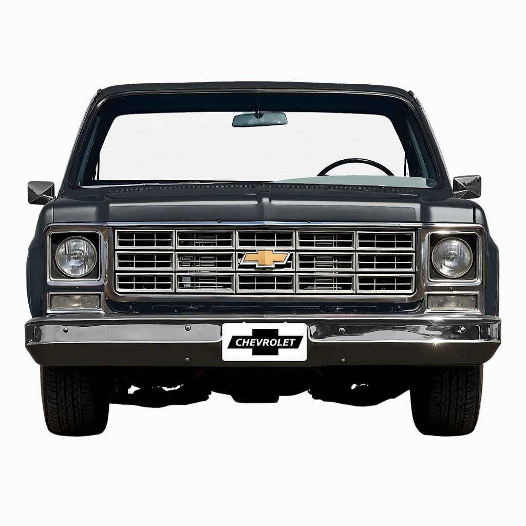 1979 C10 Truck Front-End Metal Wall Decor — Made in USA, Available in 2 sizes and 4 Colors