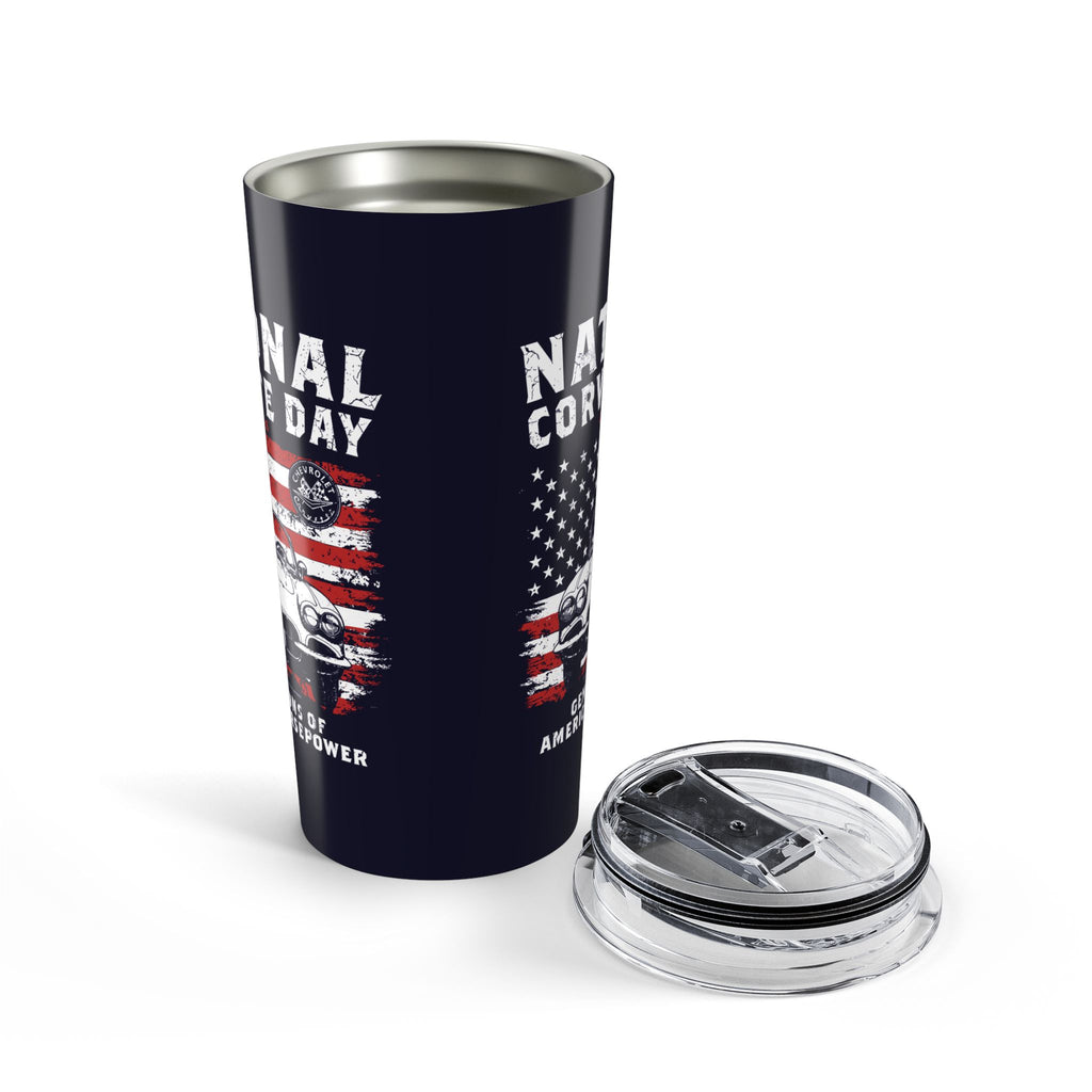 Limited Release 2026 National Corvette Day – 20oz Tumbler (Red, White, Navy) – Collector Car Enthusiast Gift, Automotive Collector's Drinkware, Car Lover's Present